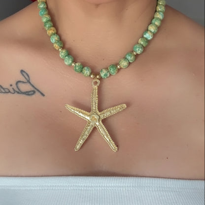Beaded Starfish Necklace