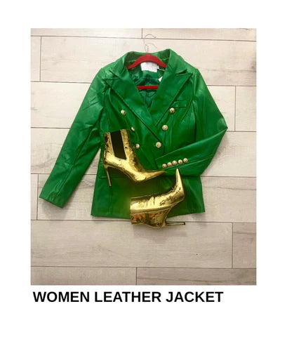 FRANCESCA LEATHER GREEN JACKET