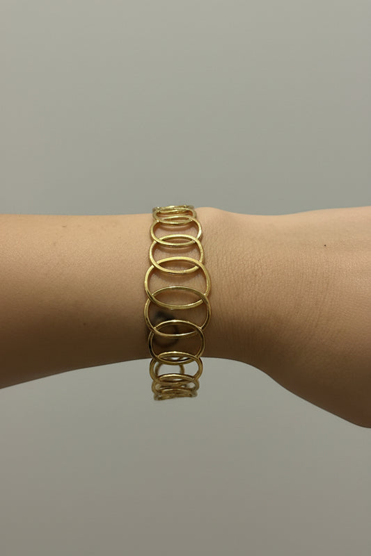 Oval Gold and Silver Tone Bracelet