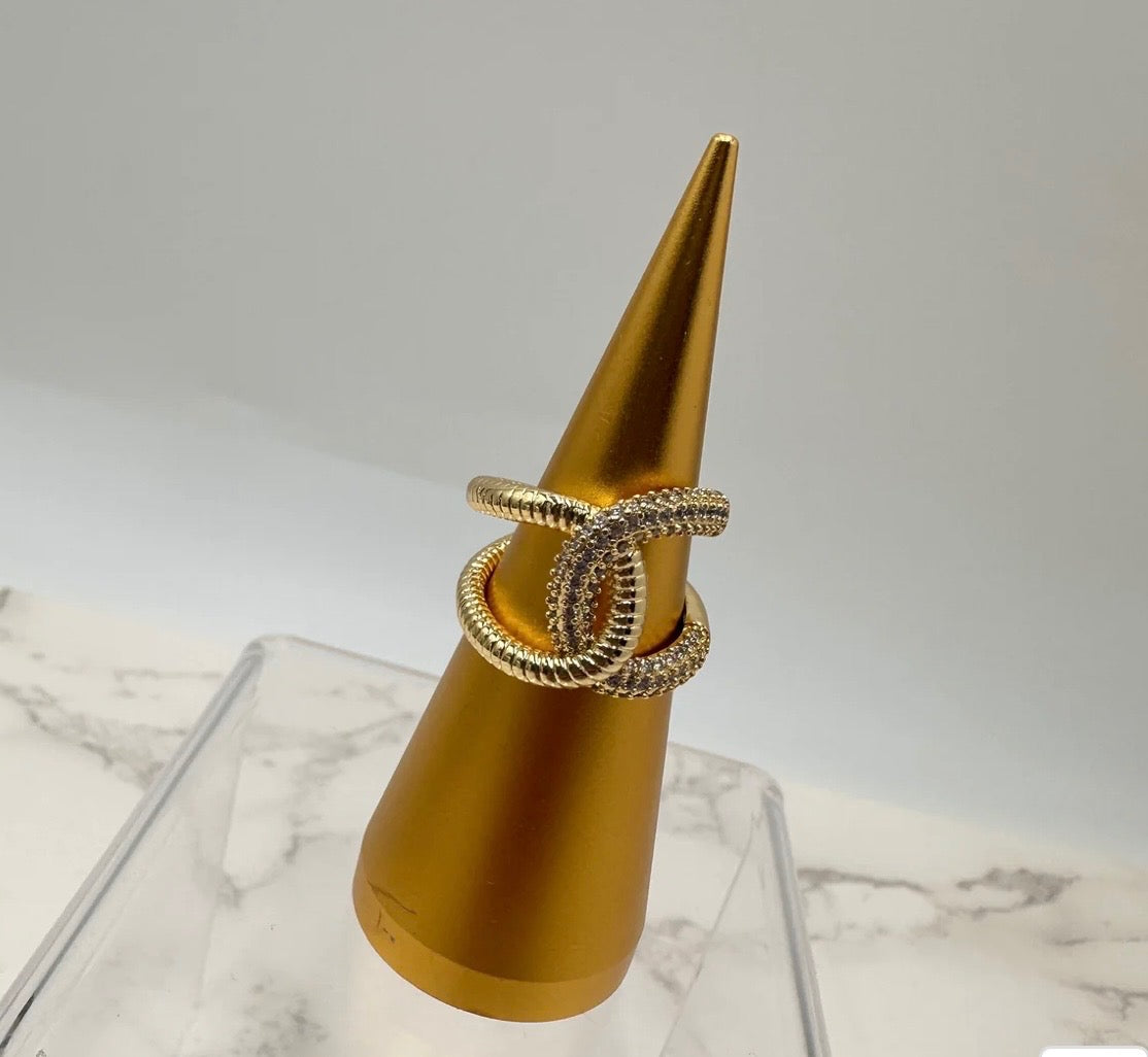 Woven Gold-Tone Ring