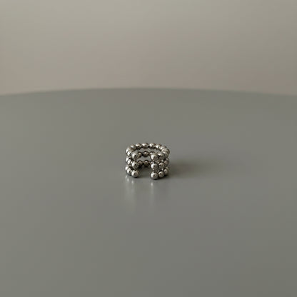 Textured Silver Modern Ear cuff
