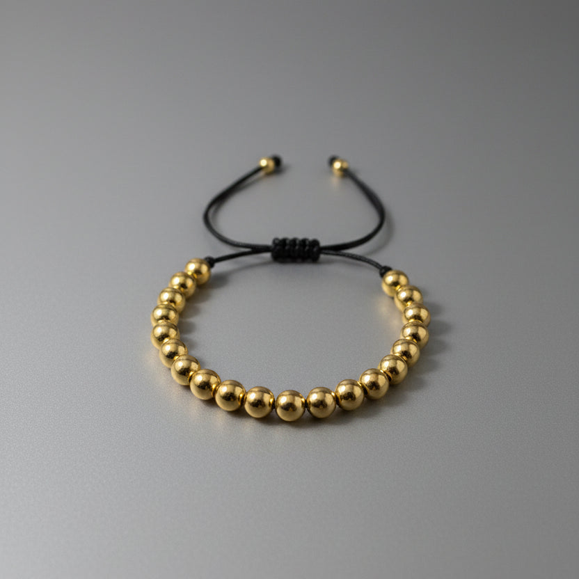 Gold and Silver Tone Beaded Bracelet