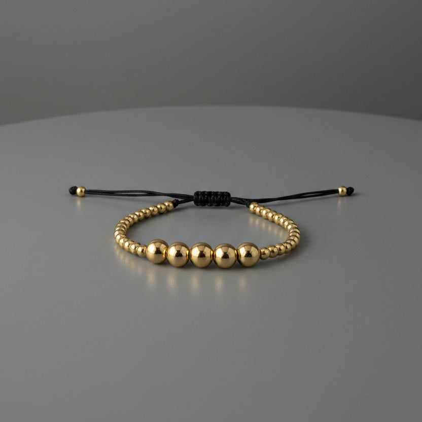Gold and Silver Tone Beaded Bracelet