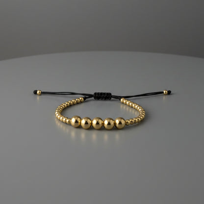 Gold and Silver Tone Beaded Bracelet