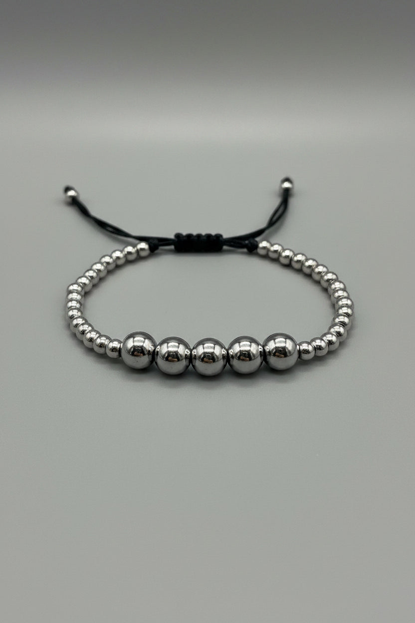 Gold and Silver Tone Beaded Bracelet