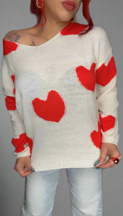 ROXANA HEART SWEATER