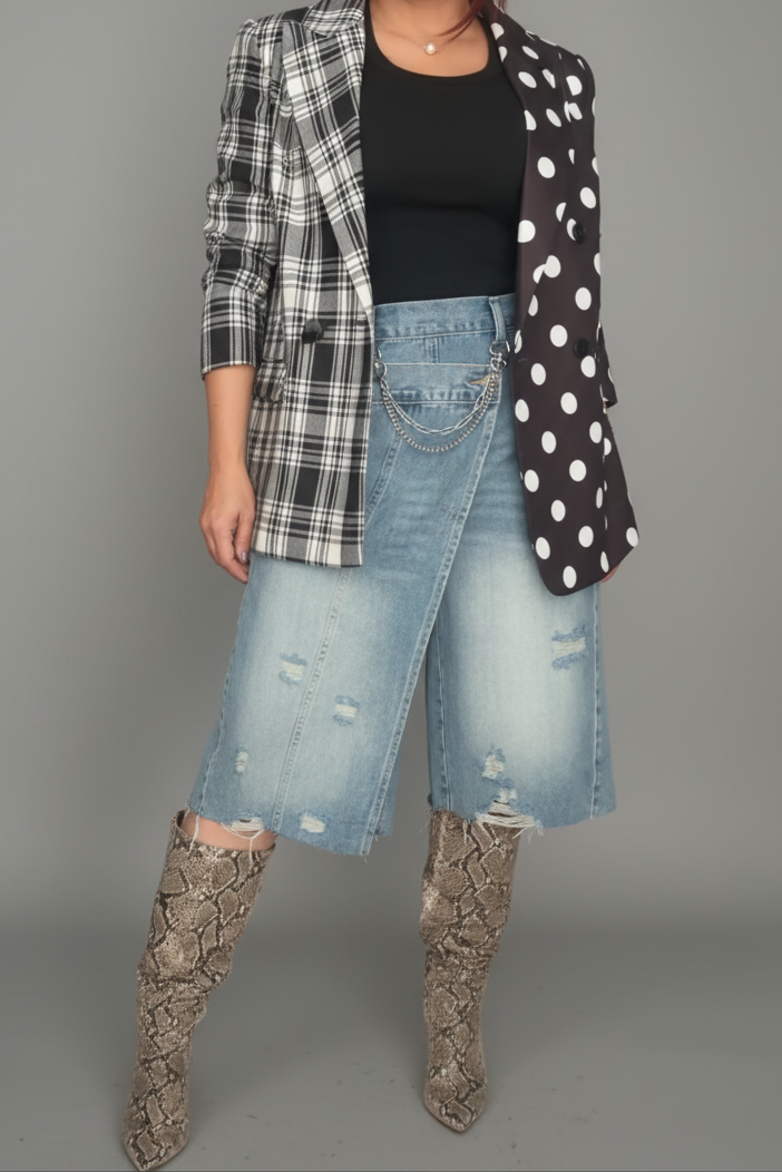 The Bella Mix Polka Blazer