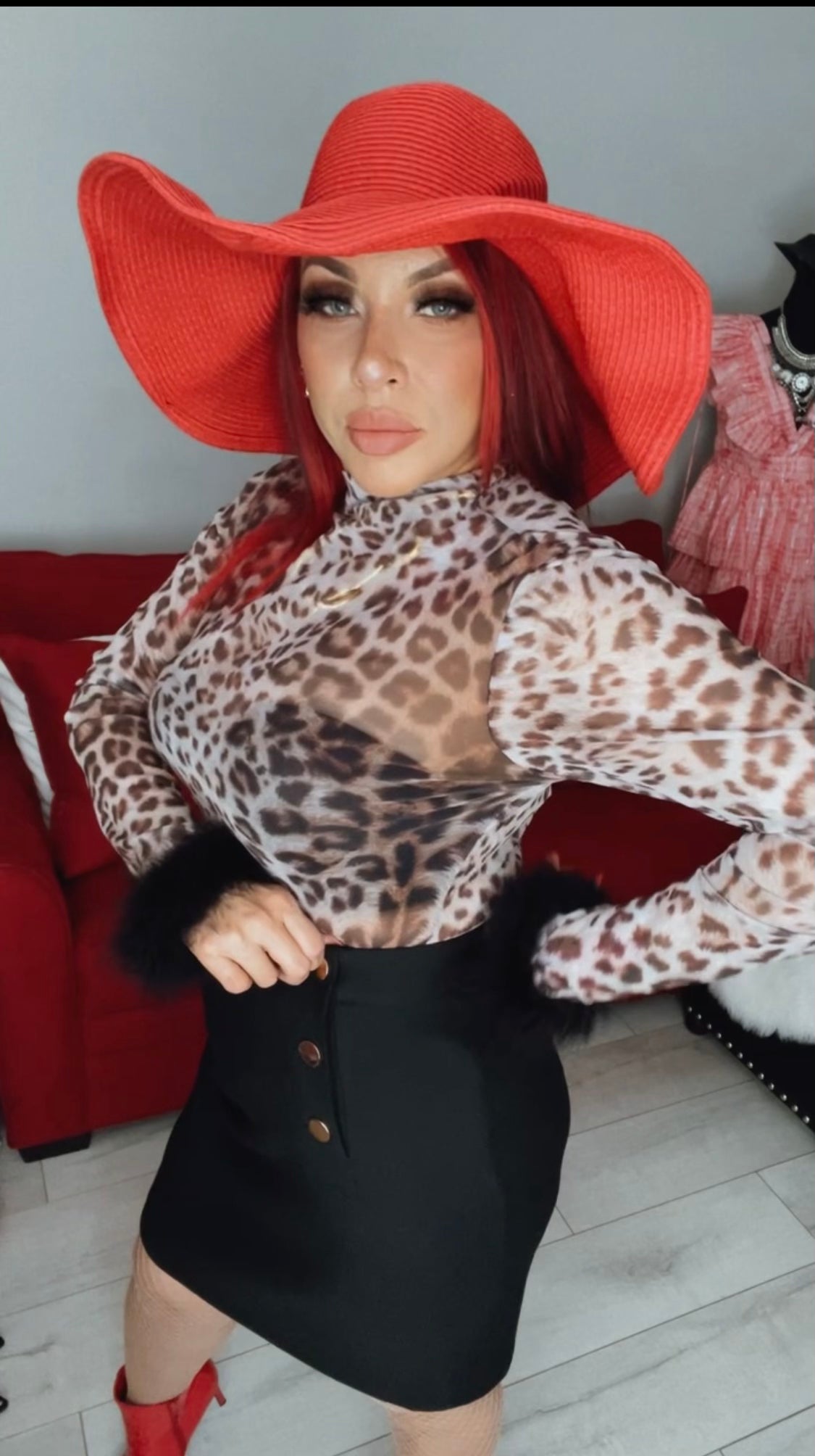 LEOPARD MESH BODYSUIT