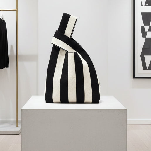 Coco Stripe Wristlet  bag
