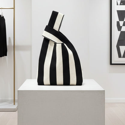 Coco Stripe Wristlet  bag