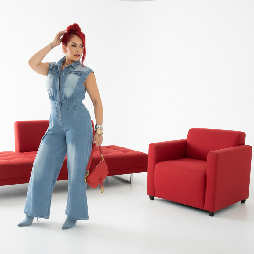 TALIA DENIM JUMPSUIT