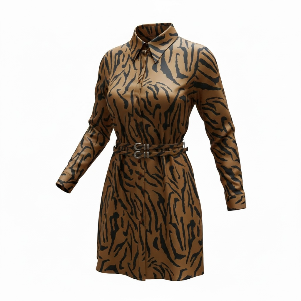 SIMONA ANIMAL PRINT SHIRT DRESS (FINAL SALE)