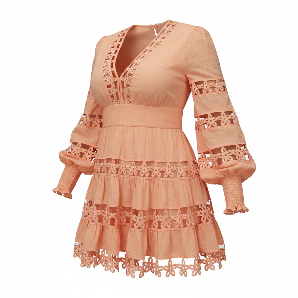 AMELIA PEACH DRESS (FINAL SALE)