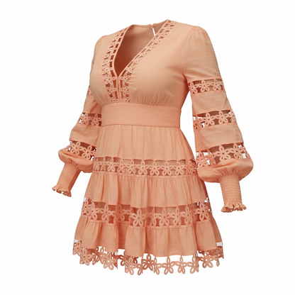 AMELIA PEACH DRESS (FINAL SALE)