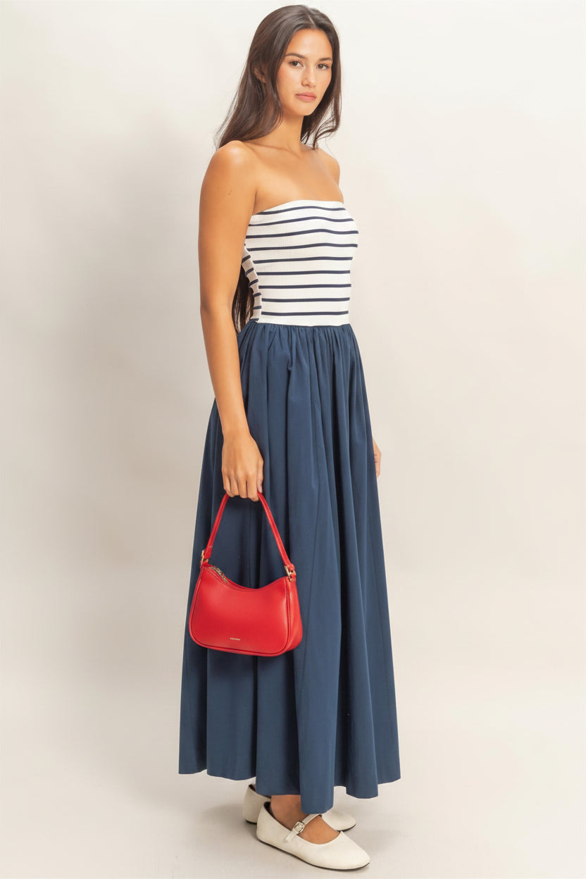 Santorini Midi strapless Dress