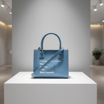 Milan Mini Tote Bag (Denim Blue)