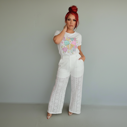 VENEZIA EYELET PANTS